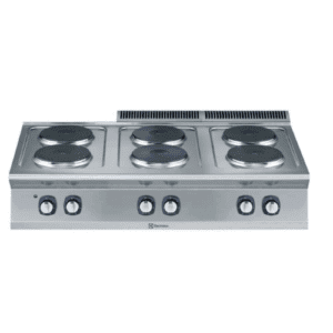 Six plate electric industrial ranges cod. 371019