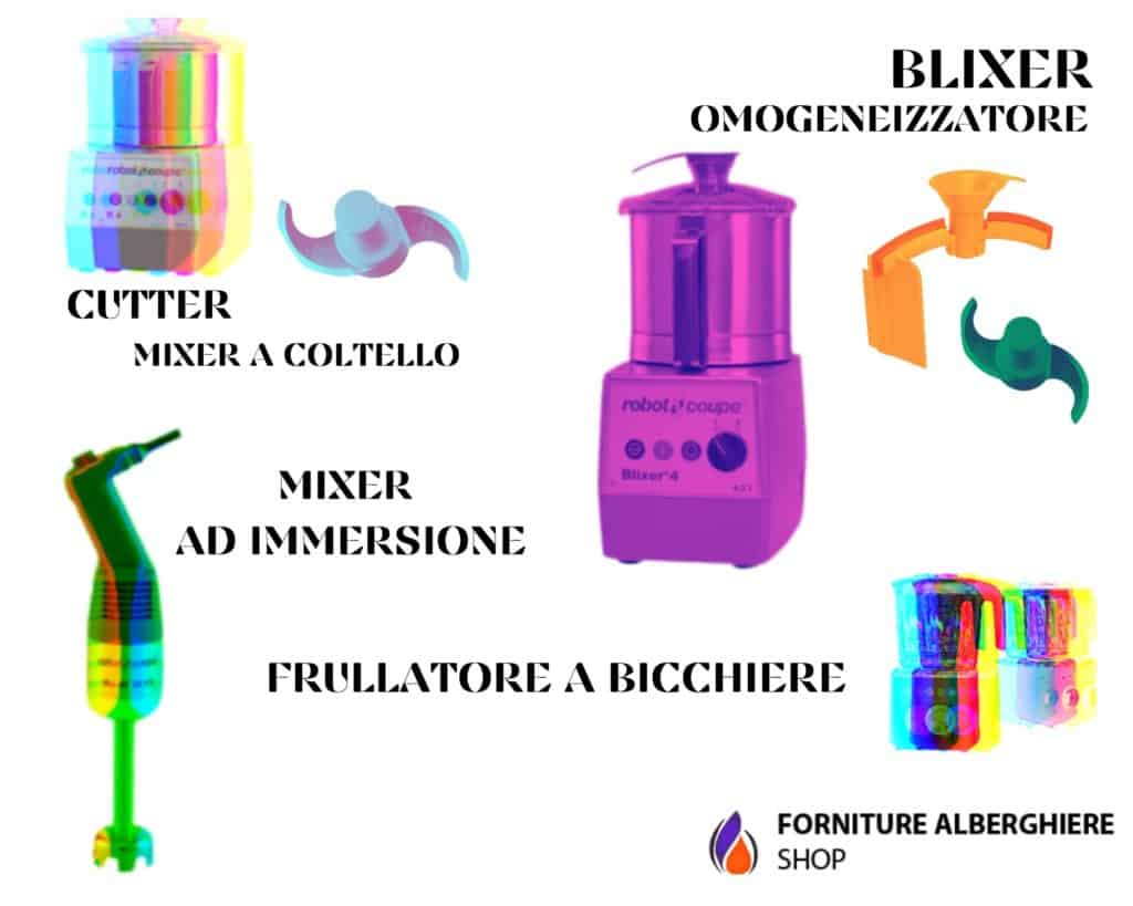 blixer, cutter, mixer, frullatore